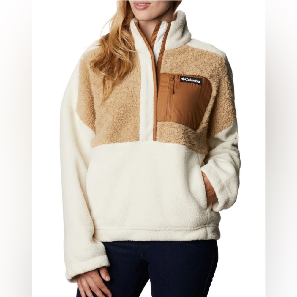 Columbia Ladies' Fleece Pullover, Cream, Medium
